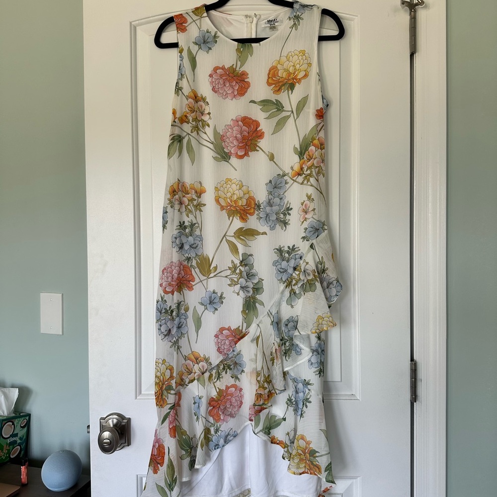 Calvin Klein Asymmetrical Floral Dress - Multicolor